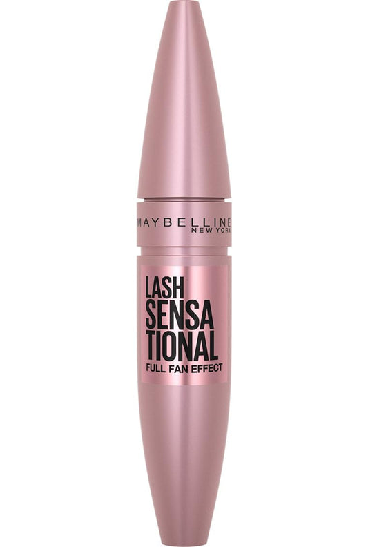 Maybelline New York Lash Sensational Washable Mascara, Lengthening and Volumizing for a Full Fan Effect, Blackest Black