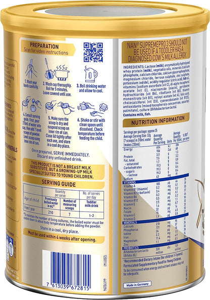 Nestlé NAN SUPREMEpro 3, Premium Toddler 1+ Years Milk Drink Powder – 800g