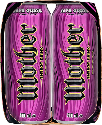 Mother Lava Guava Energy Drink 500 ml (24 Can)