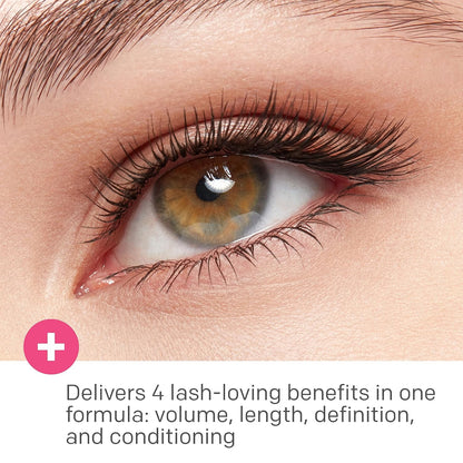 Almay Mascara, Volume, Length, Definition & Conditioning, Multi-Benefit Eye Makeup, Hypoallergenic and-Fragrance Free, 502 Black, 0.24 Fl Oz