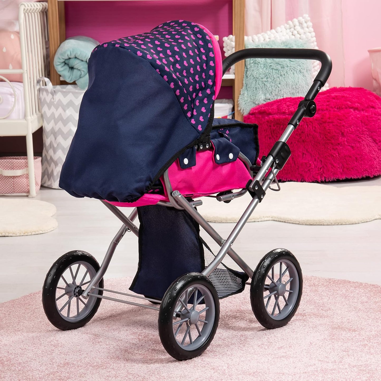 Bayer Design Baby Doll City Star Pram in Polka Dots,