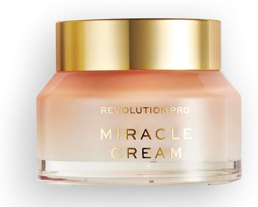 Revolution Pro, Miracle Cream, Hydrating & Beautifying Face Cream, Reduces Dull Complexions, Lightweight Formula, Contains Hyaluronic Acid & Niacinamide, 50 ml