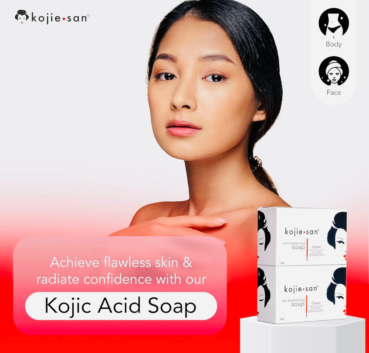 Kojic Acid Skin Whitening and Lightening Soap 2 bars X 65gms