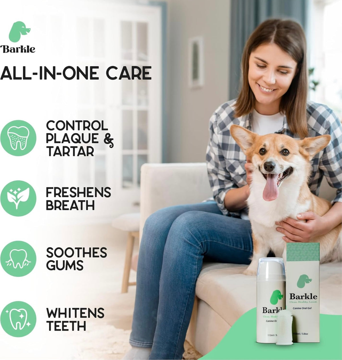Barkle Barkle Dog Teeth Cleaning Gel | Best Dog Tooth Brushing Kit | Vet Revi ...