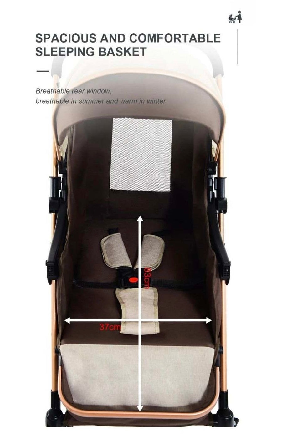 Baby stroller very light portable stroller good for travellers-Khaki