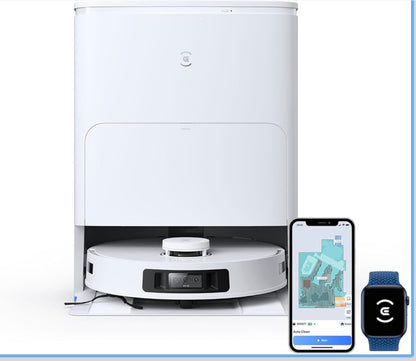 ECOVACS DEEBOT T30S Pro Robot Vacuum and Mop with 11,000 Pa Suction, Auto Empty Station Smart Navigation AI Edge Cleaning Robot,10-in-1 Cleaning Station