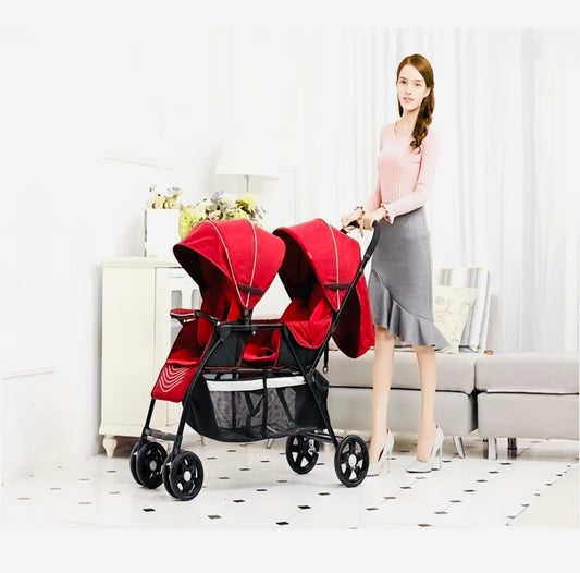 Twin baby stroller super light weight and super stable,absorption for a maximum comfort