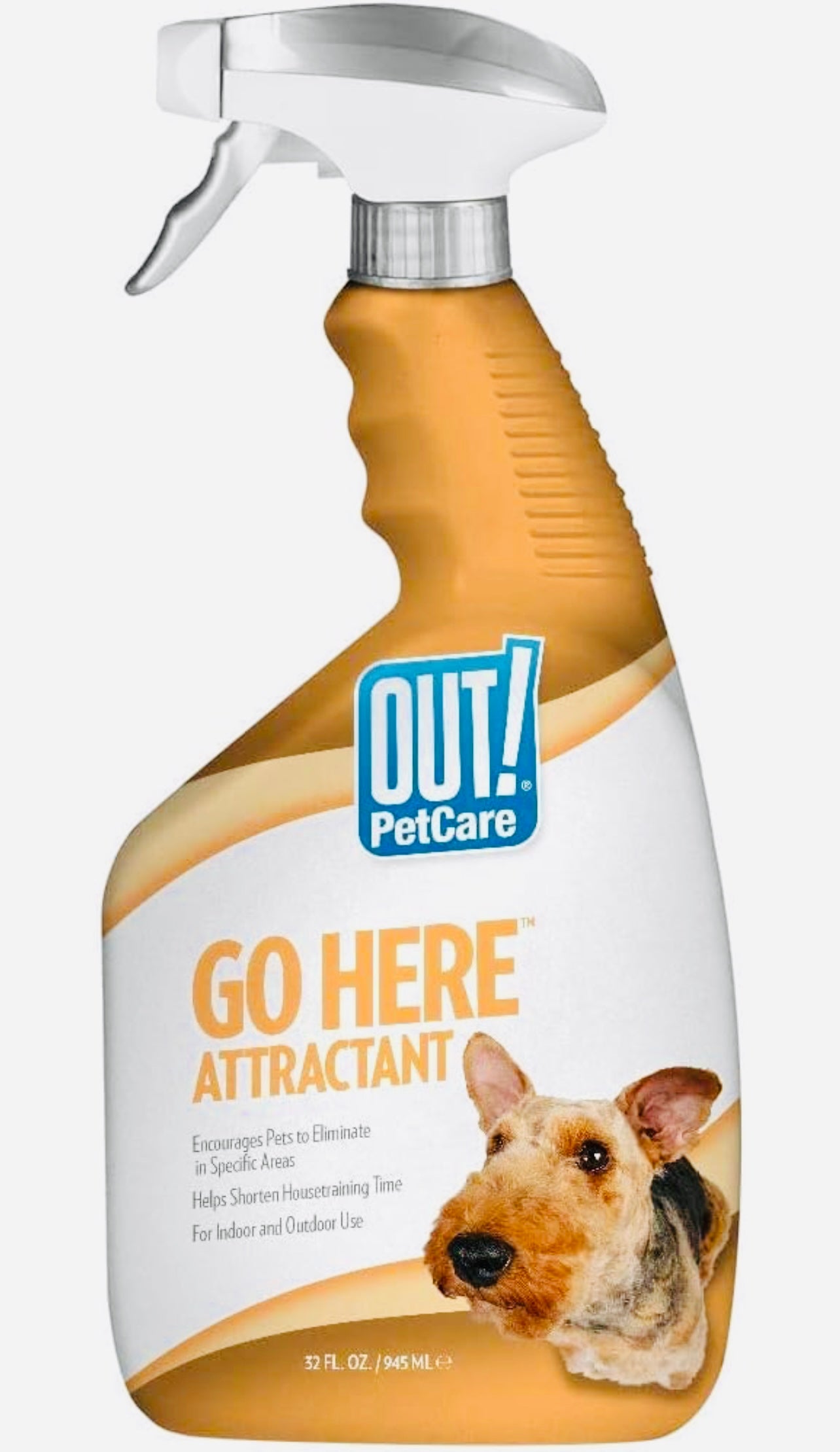 OUT! PetCare Go Here Attractant Indoor and Outdoor Dog Training Spray | House-Training Aid for Puppies and Dogs |