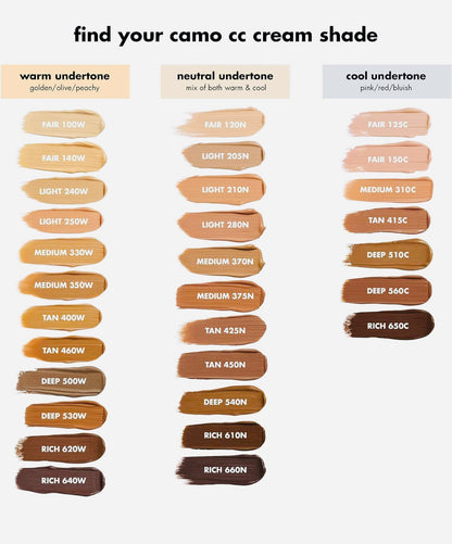 e.l.f. Hydrating Camo CC Cream, Color-Correcting Full Coverage Foundation With SPF 30, Creates A Natural Finish, Vegan & Cruelty-Free, Fair 120 N, 1.05 Oz