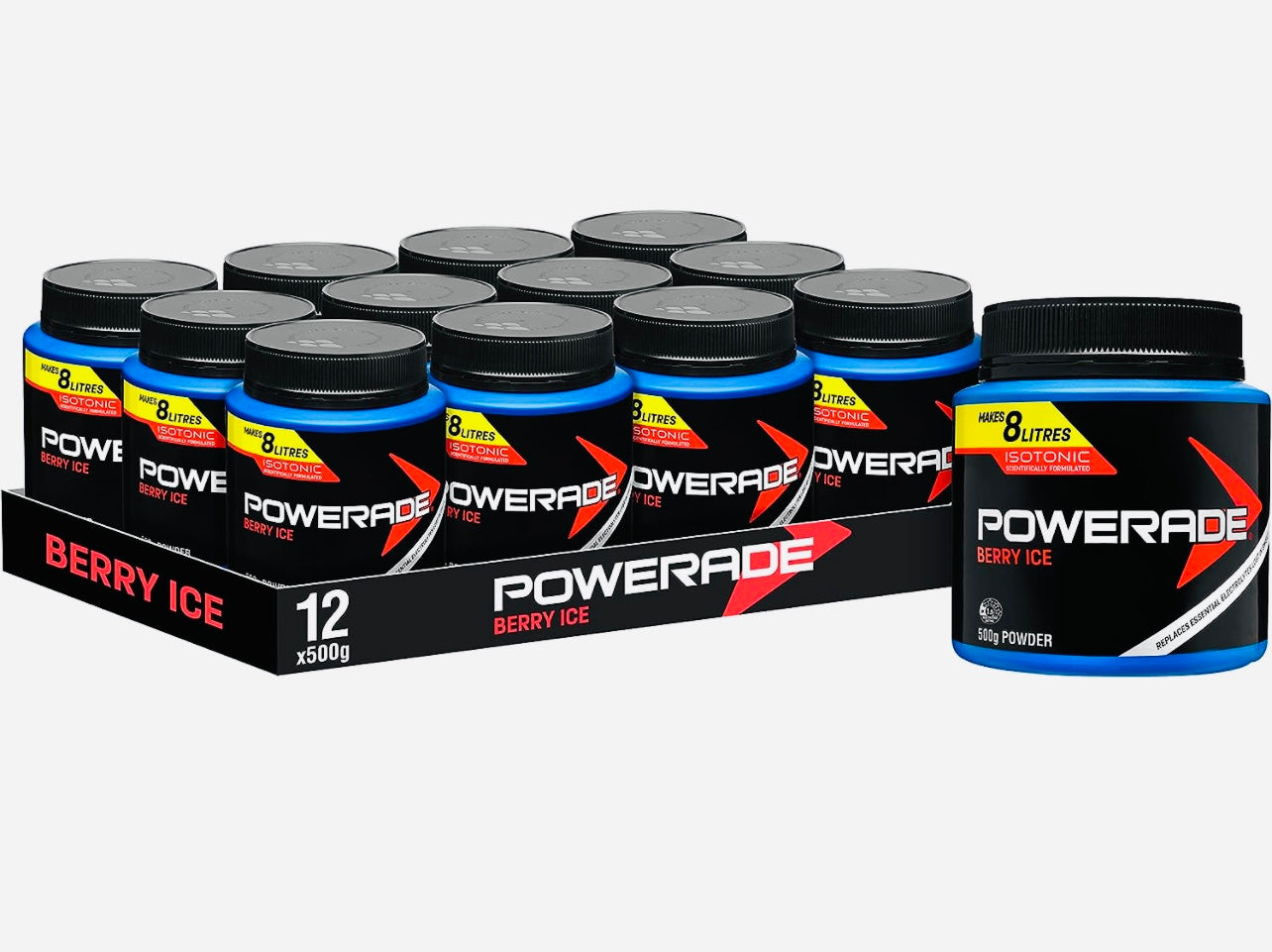 Powerade Isotonic Berry Ice Sports Powder Multipack 6 x 500g – Shopperss