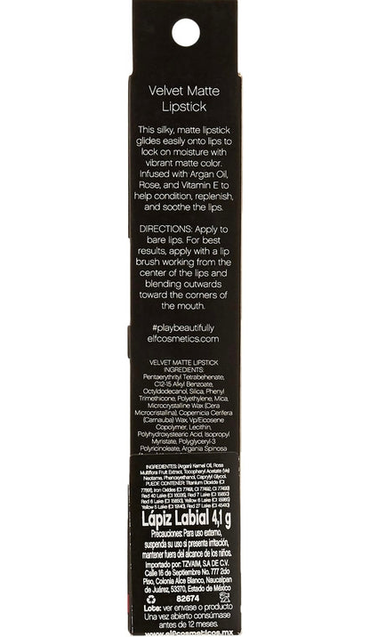 e.l.f. Velvet Matte Lipstick - Bold Berry, 3.8 g