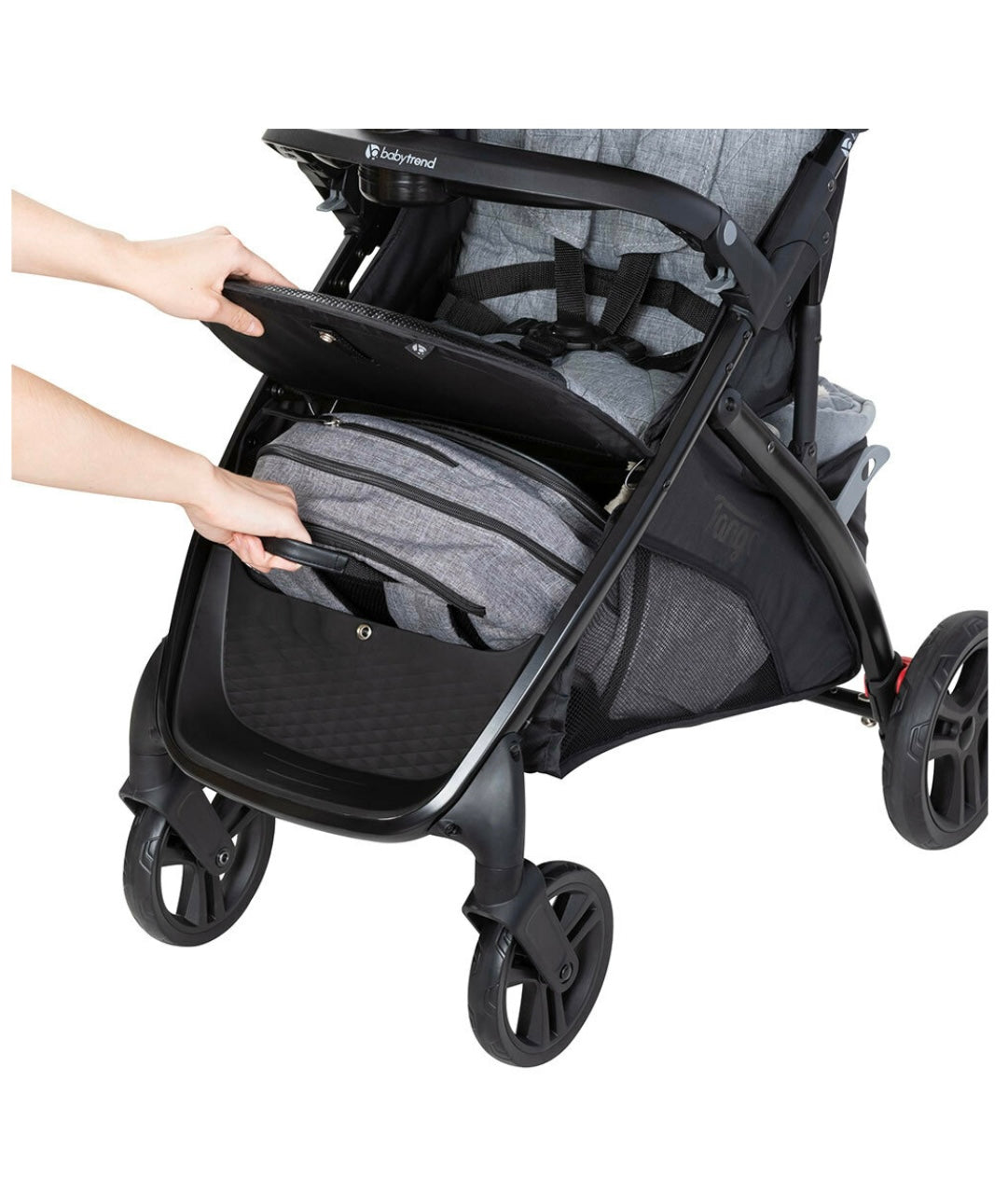 Baby Trend Tango Stroller/Pram w/Canopy UPF50+ Evening Grey Kids/Baby/Toddler