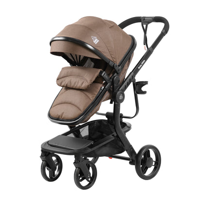 Baby Glide Luxury High View Baby Stroller with Reversible Seat, One-Hand Fold