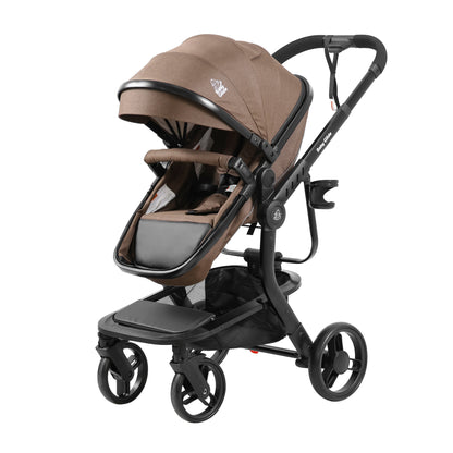 Baby Glide Luxury High View Baby Stroller with Reversible Seat, One-Hand Fold