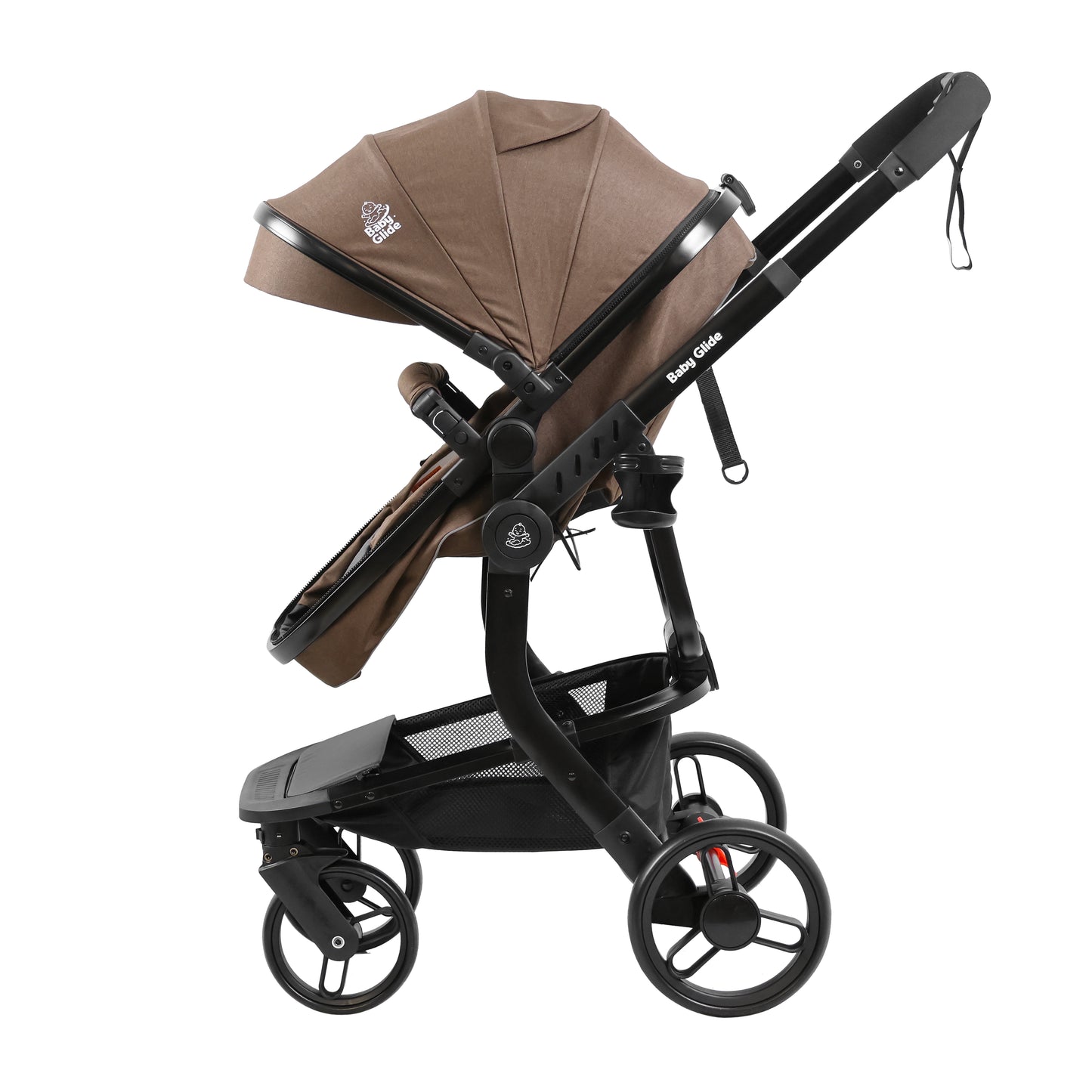 Baby Glide Luxury High View Baby Stroller with Reversible Seat, One-Hand Fold