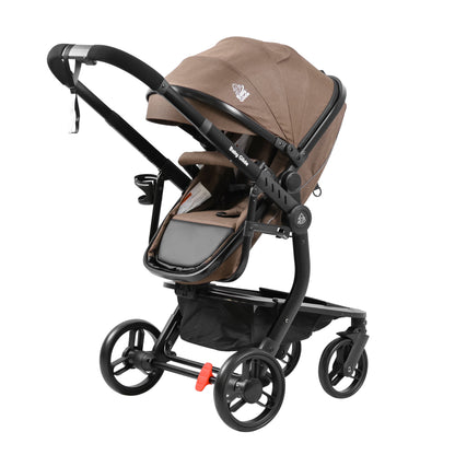 Baby Glide Luxury High View Baby Stroller with Reversible Seat, One-Hand Fold