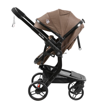 Baby Glide Luxury High View Baby Stroller with Reversible Seat, One-Hand Fold