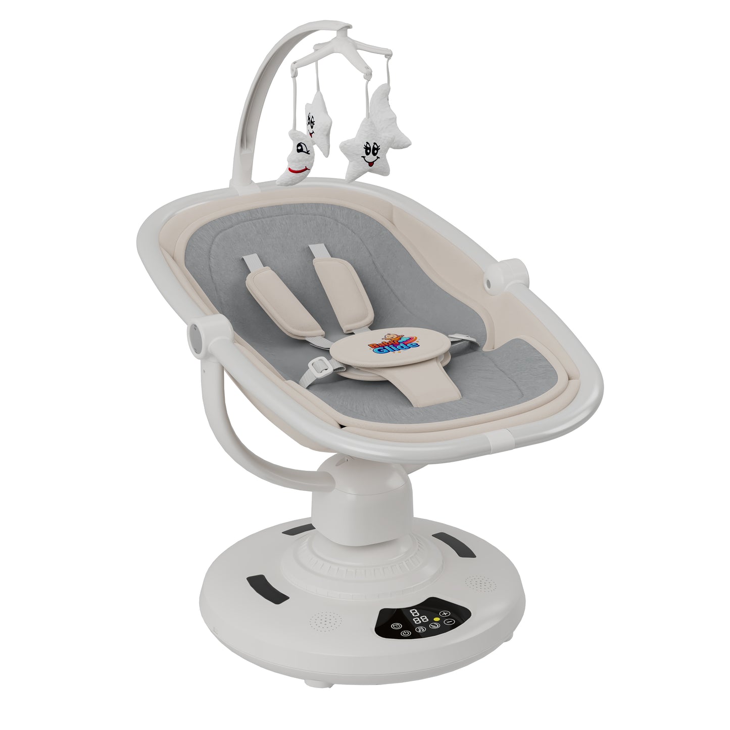 Baby Glide Electric Baby Swing – Smart Bluetooth Baby Rocker with Remote Control & 5 Swing Speeds,BLUE