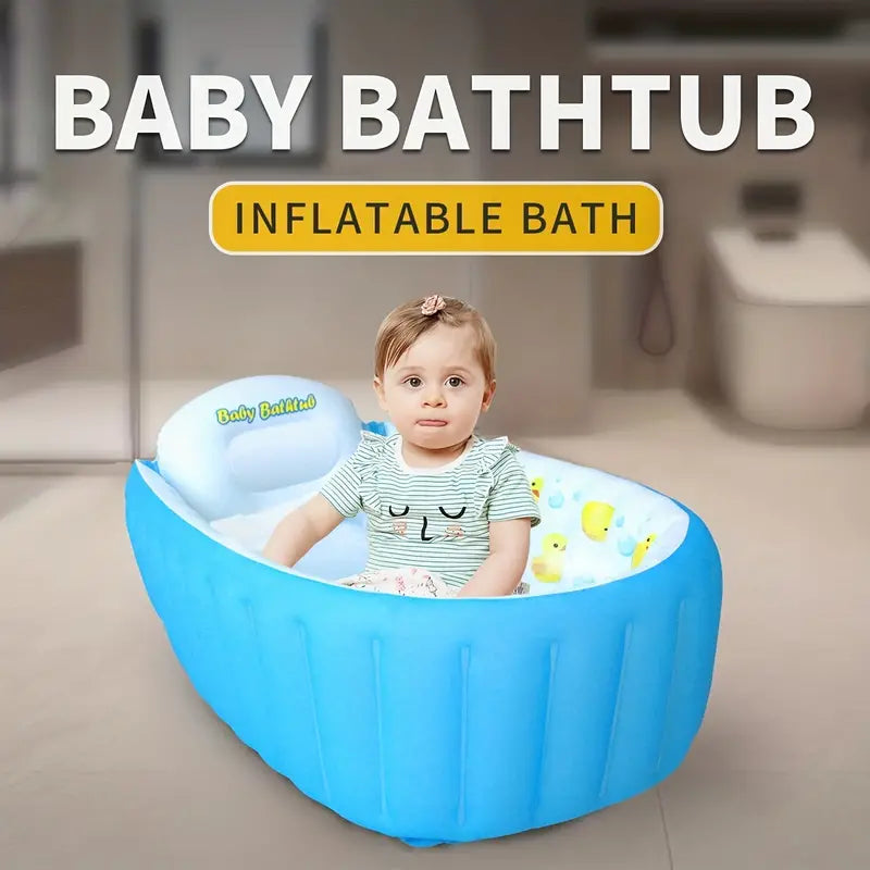 Baby Inflatable Bathtub: Large, Foldable, and Portable - Perfect for Newborns and Children!