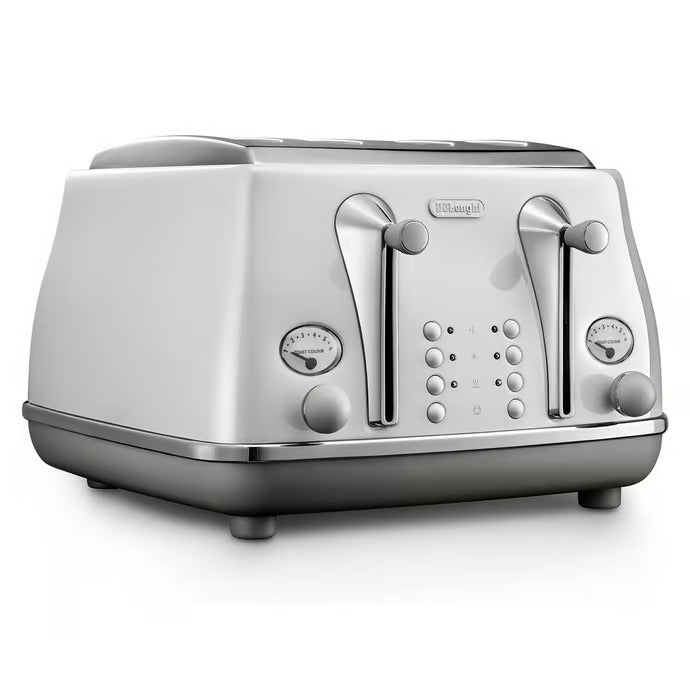 De'Longhi Icona Capitals 4 Slice ToasterSydney White CTOC4003W