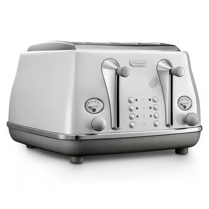 De'Longhi Icona Capitals 4 Slice ToasterSydney White CTOC4003W