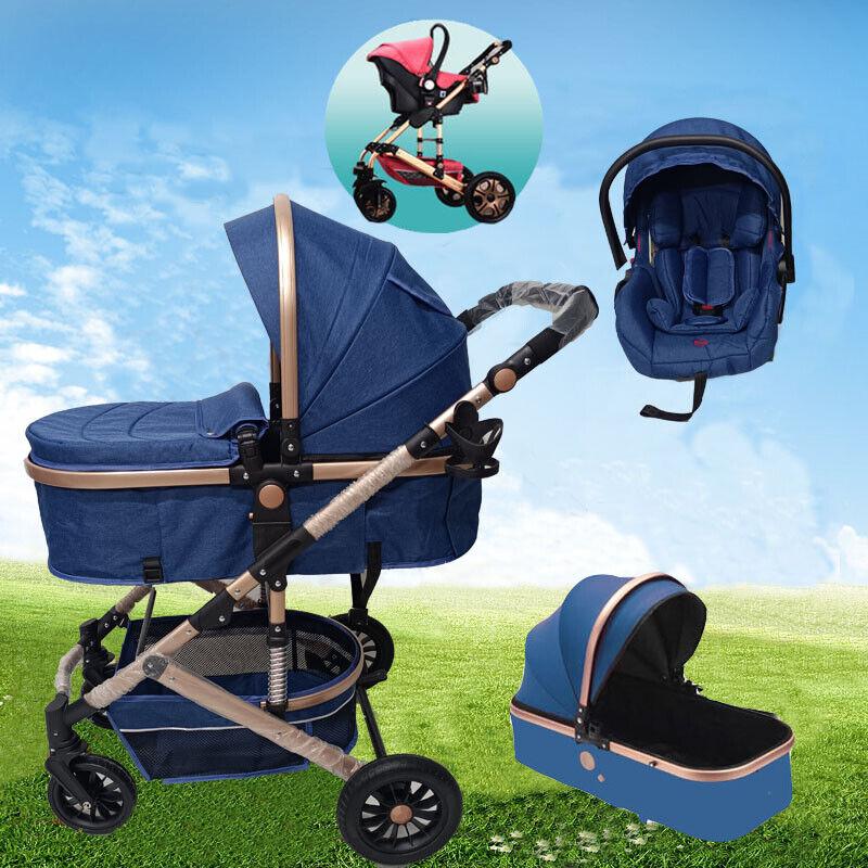Baby Stroller Set 3 in 1 Newborn Infant Bassinet Travel System with Car Seat