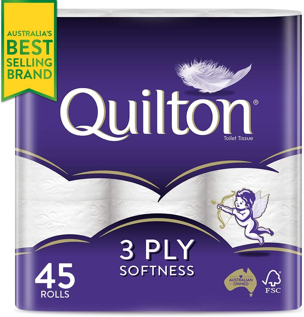 Quilton 3 Ply Toilet Tissue 45 Rolls
