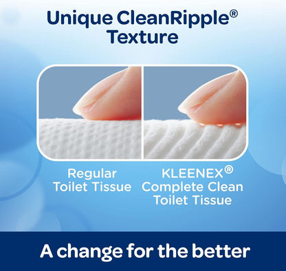 Kleenex Complete Clean Toilet Paper with CleanRipple 60 Pack