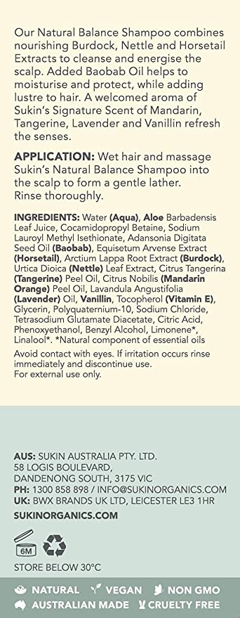 Sukin Natural Balance Shampoo 1L