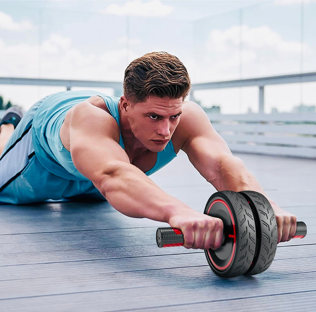 Ab Roller Wheel Abdominal Exercise for Home Gym Fitness Equipment