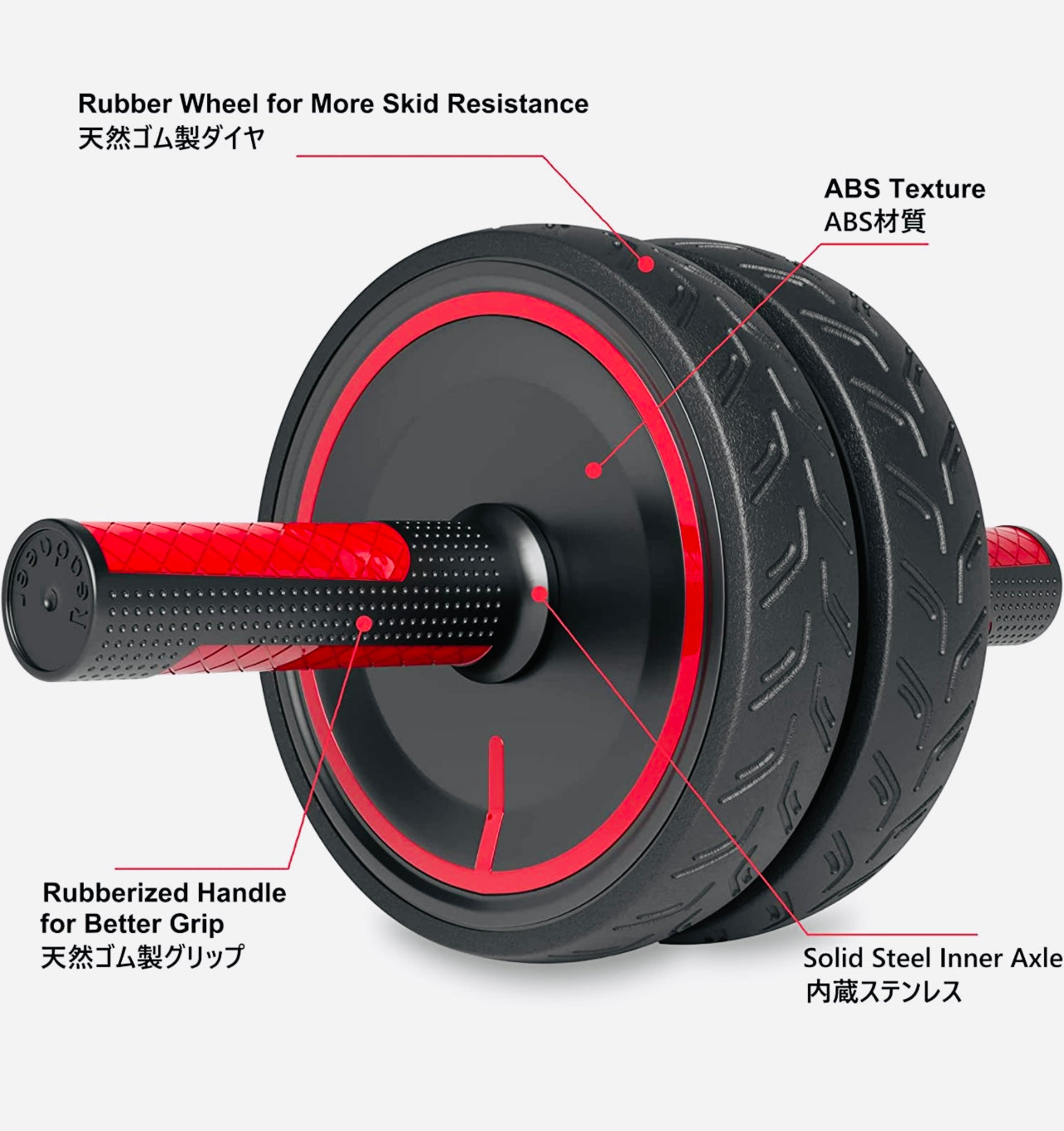 Ab Roller Wheel Abdominal Exercise for Home Gym Fitness Equipment